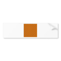Large Weave - Orange Bumper Stickers