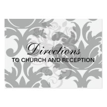 large white and black bold damask business card templates