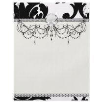 large white and black bold damask flyer design