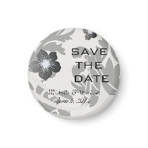 large white and black bold damask fridge magnet