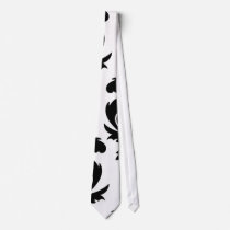 large white and black bold damask neckties