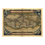 Large World Maps, Antique World Atlas Map Print