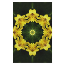 Large Yellow Wildflower Kaleidoscope Art 1 stationery