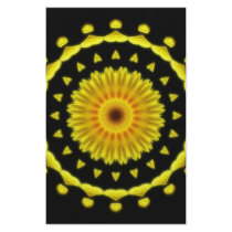 Large Yellow Wildflower Kaleidoscope Art 2 stationery