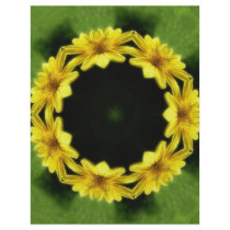 Large Yellow Wildflower Kaleidoscope Art 3 flyers