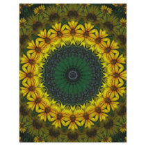 Large Yellow Wildflower Kaleidoscope Art 4 flyers