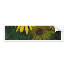 Large Yellow Wildflowers 5 bumper stickers by LivingNature Large Yellow Wildflowers 5 bumper stickers