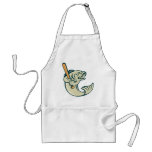 Largemouth Bass fish baseball bat Apron