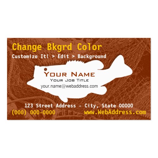 Largemouth Bass Fish Business Card (front side)
