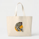 Largemouth Bass fish jumping Bags