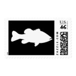 Largemouth Bass Fishing template Postage Stamp