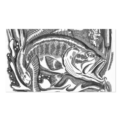 Largemouth Bass in the cattails Business Cards (back side)
