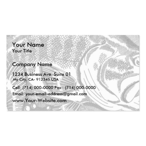 Largemouth Bass in the cattails Business Cards