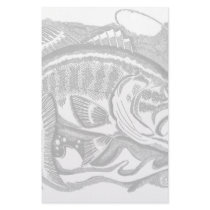 Largemouth Bass in the cattails Customized Stationery