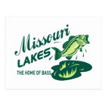 largemouth bass missouri lakes post cards