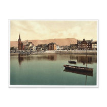 Largs from the pier, Scotland classic Photochrom Postcards