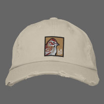 Lark Sparrow embroidered hats