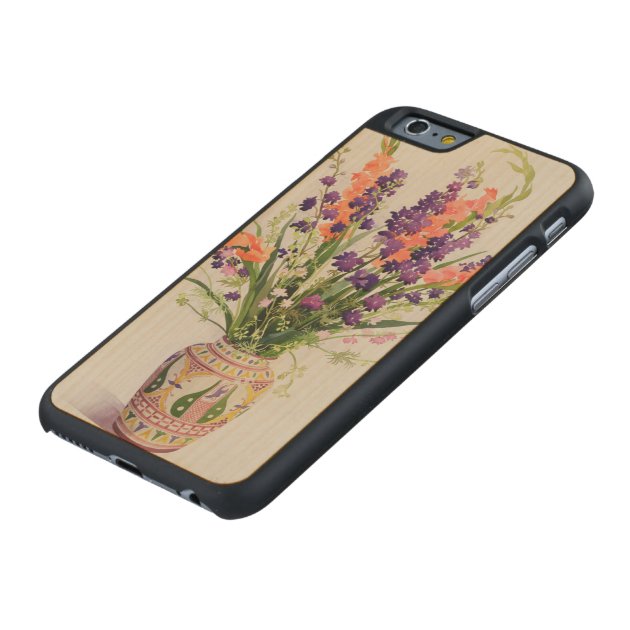 Larkspur and Gladioli in a Moroccan Vase Carved® Maple iPhone 6 Slim Case-5