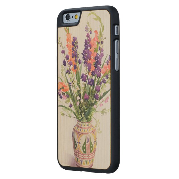 Larkspur and Gladioli in a Moroccan Vase Carved® Maple iPhone 6 Slim Case
