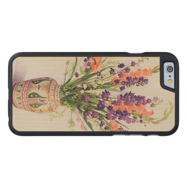 Larkspur and Gladioli in a Moroccan Vase Carved® Maple iPhone 6 Slim Case-3