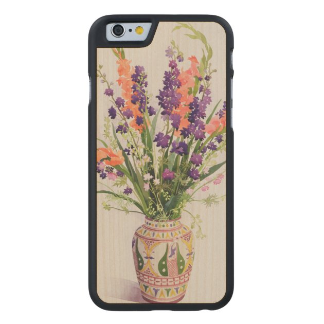 Larkspur and Gladioli in a Moroccan Vase Carved® Maple iPhone 6 Slim Case
