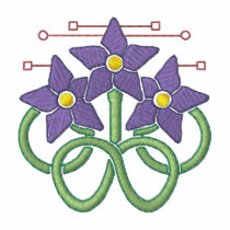 Larkspur Art Nouveau embroidered shirts
