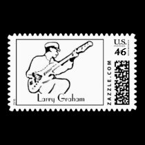 Larry Graham Stamp 4 stamps