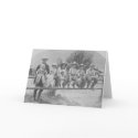 Larry Larom with six children on a fence. cards by uwahc_cards Larry Larom with six children on a fence. cards