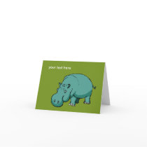 Larry the Hippo. Greeting Card