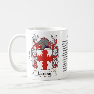 Larson Family Crest on a mug by NemethArt