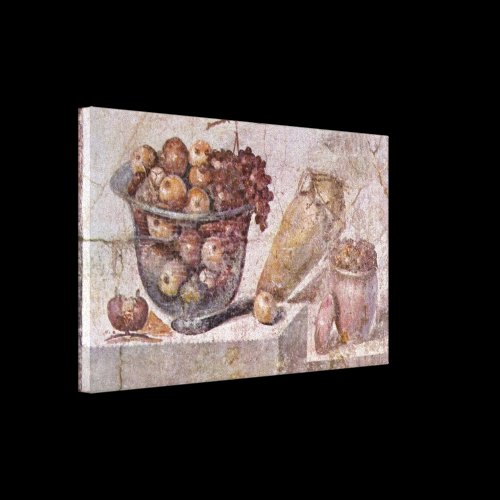 Lart pompier - Still life with bowl of fruit Gallery Wrap Canvas