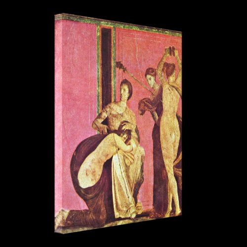 Lart pompier - Whipped girls and Bacchante Gallery Wrapped Canvas