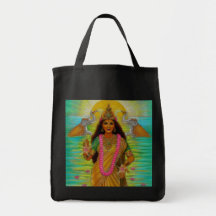 Las bolsas de asas de Lakshmi de la diosa