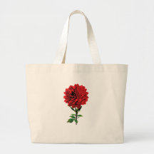 Las bolsas de asas rojas de una dalia