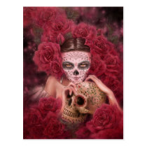 Las Calaveras Dark Fantasy Postcard postcards