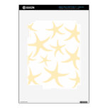 Las estrellas de mar modelan en amarillo en colore iPad 3 pegatinas skins