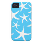 Las estrellas de mar modelan, las azules turquesas iPhone 4 funda