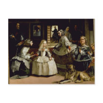 Las Meninas detail of the lower half depicting Postcard