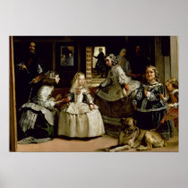 Las Meninas detail of the lower half depicting Poster