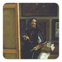Las Meninas or The Family of Philip IV, c.1656 Square Sticker