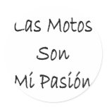 las motos son mi pasion round stickers