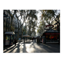 Las Ramblas, Barcelona, postcard