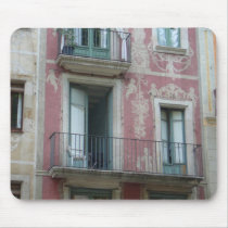 Las Ramblas - pink hotel mousepads