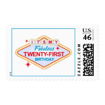 Las Vegas 21st Birthday Stamp