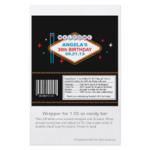 Las Vegas 30th Birthday Candy Wrapper flyers