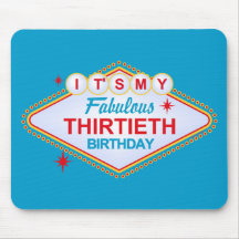 Las Vegas 30th Birthday Mouse Pad