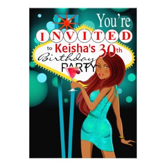 Las Vegas 30th Birthday Party teal