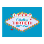 Las Vegas 30th Birthday Post Cards