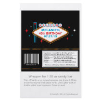 Las Vegas 40th Birthday Candy Wrapper flyers
