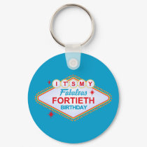 Las Vegas 40th Birthday keychains